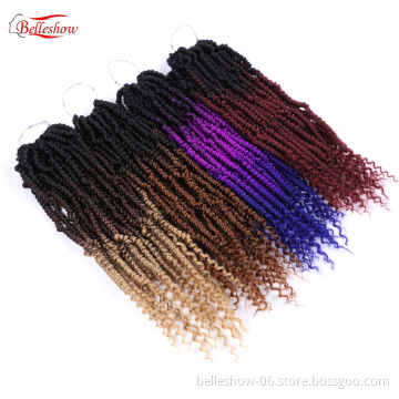 Hot sell Synthetic crochet braids hair spring twist crochet hair ombre box braids bomb crochet hair extension